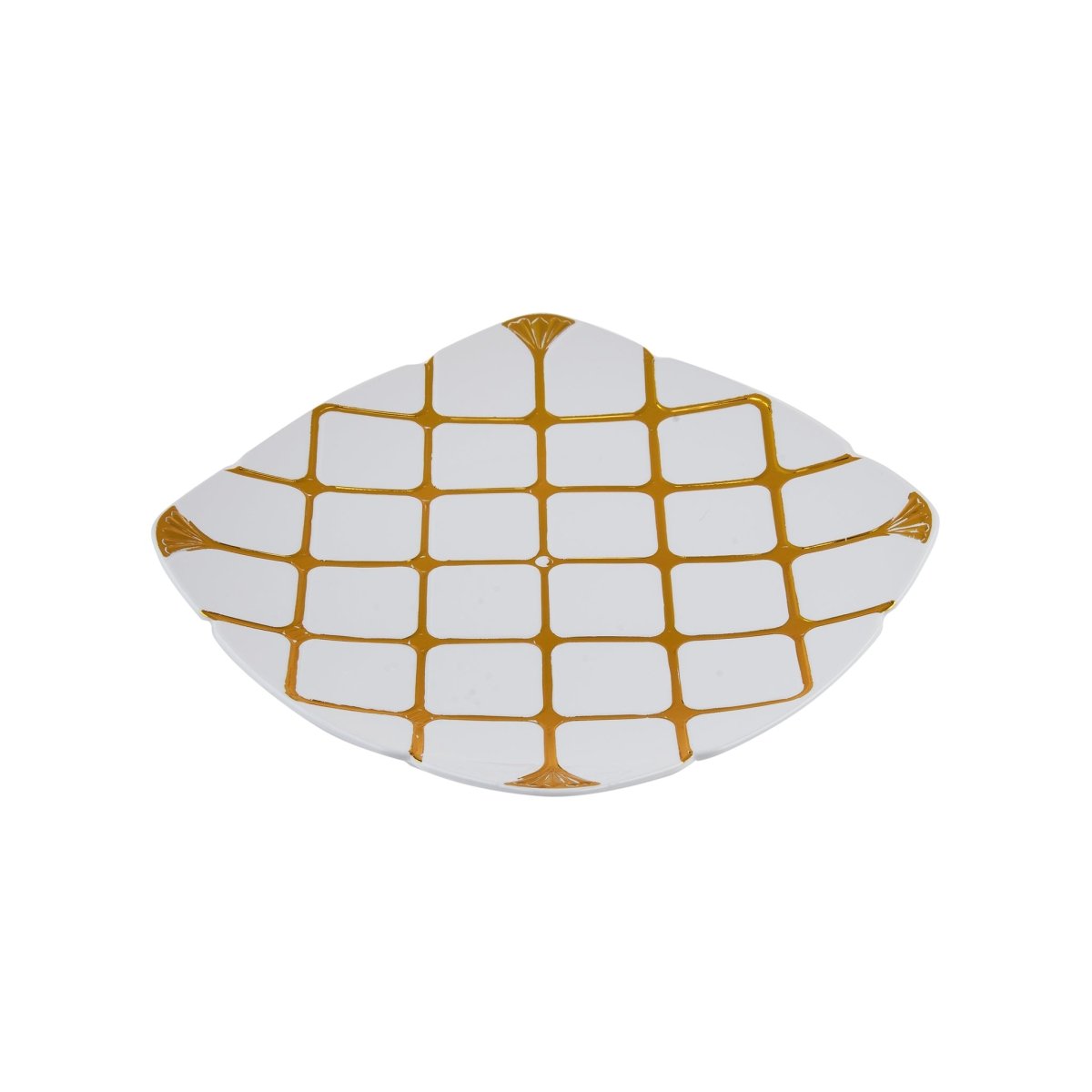 10 Inch White Square Plate With Silver Rim Design 10 Pieces - hotpackwebstore.com - Premium Plates