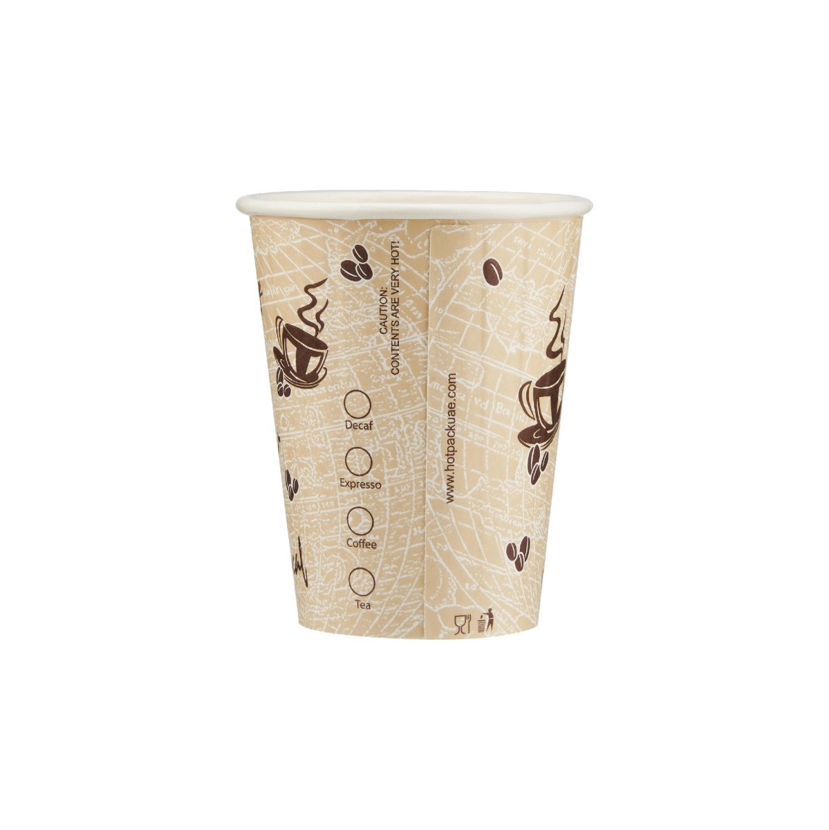 12 Oz Printed Embossed Paper Cups - hotpackwebstore.com - Embossed Paper Cups