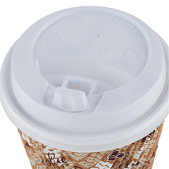 12 Oz Printed Ripple Paper Cup With Lid 10 Pieces - hotpackwebstore.com - Ripple Paper Cups