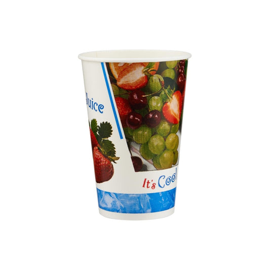 16 Oz Printed Single Wall Paper Juice Cups 1000 Pieces - hotpackwebstore.com - Single Wall Paper Cups