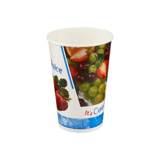 16 Oz Printed Single Wall Paper Juice Cups 1000 Pieces - hotpackwebstore.com - Single Wall Paper Cups