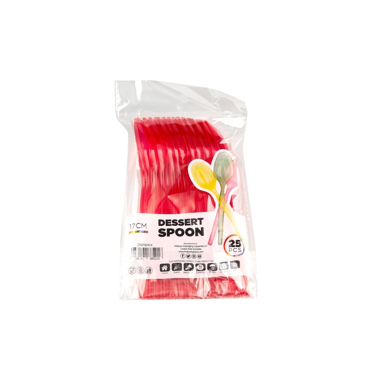 17cm Plastic Desert Spoons - hotpackwebstore.com - Plastic Products