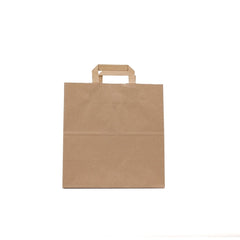 24x12x31 cm Kraft Brown Paper Bag Flat Handle - hotpackwebstore.com - Flat Handle Paper Bags