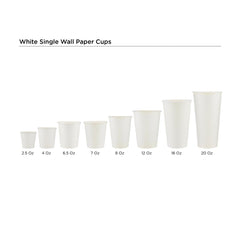 2.5 Oz White Single Wall Qahwa Paper Cups - hotpackwebstore.com - Single Wall Paper Cups