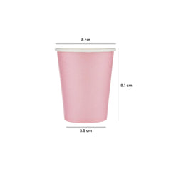 25 Pieces 8 Oz Single Wall Pink Paper Cups - hotpackwebstore.com - Single Wall Paper Cups