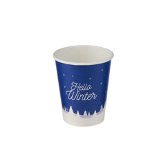 25 Pieces 8 Oz Winter Single Wall Paper Cups - hotpackwebstore.com - Single Wall Paper Cups