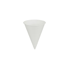 4.5 Oz White Paper Food Service Cone Cold Water Cup - hotpackwebstore.com - Paper Cone