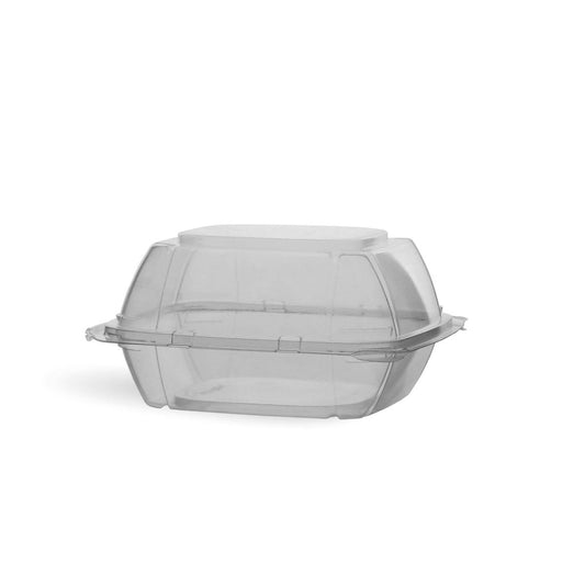 5 Inch Clear Hinged Burger Box 50 Pieces x 10 Packets - hotpackwebstore.com - Burger Boxes