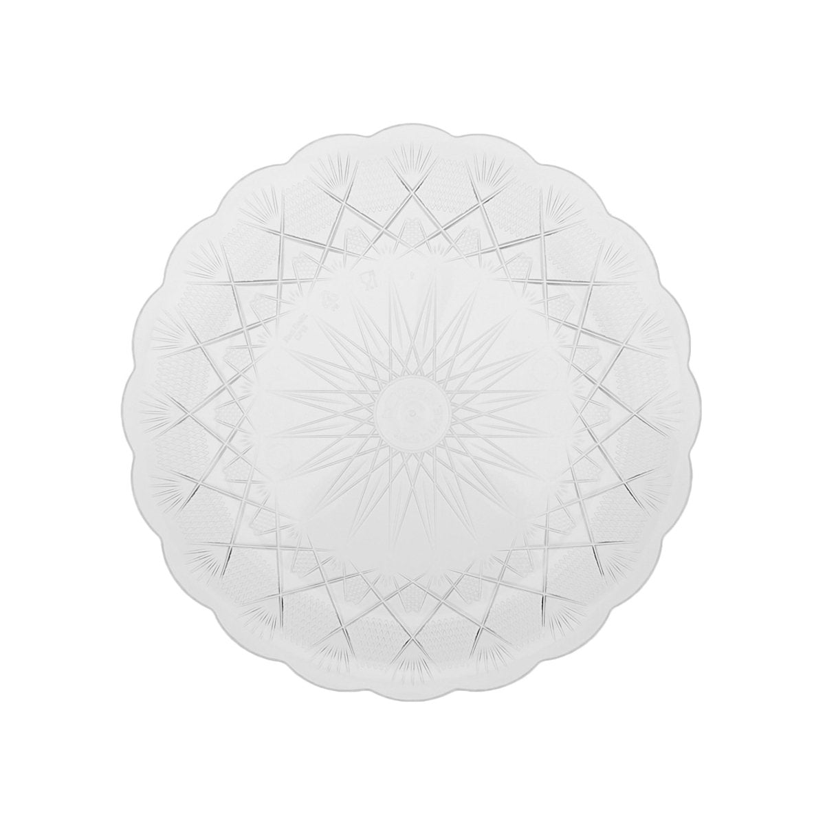 5 Pieces Round Crystal Plate - hotpackwebstore.com - Plastic Plates