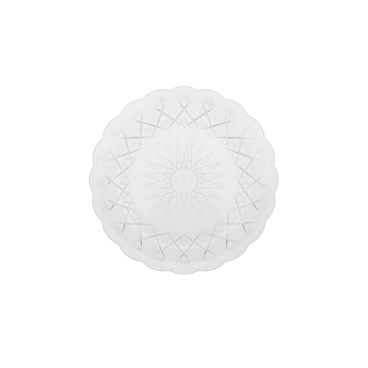 5 Pieces Round Crystal Plate - hotpackwebstore.com - Plastic Plates