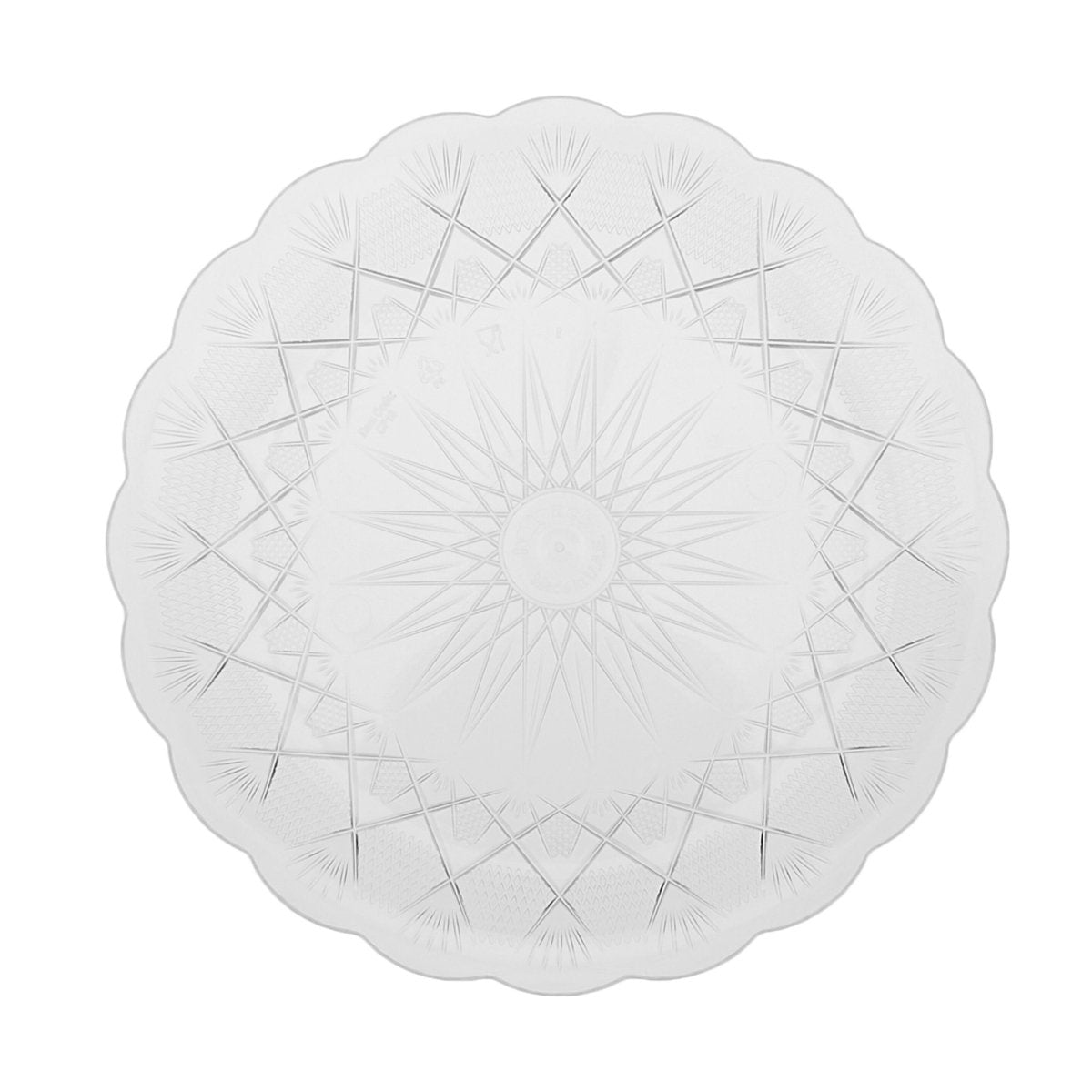 5 Pieces Round Crystal Plate - hotpackwebstore.com - Plastic Plates