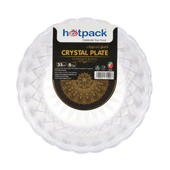 5 Pieces Round Crystal Plate - hotpackwebstore.com - Plastic Plates