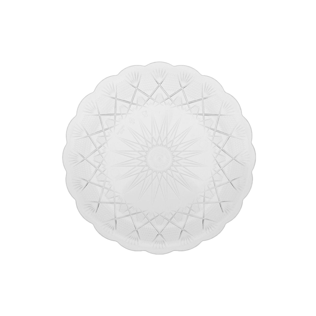 5 Pieces Round Crystal Plate - hotpackwebstore.com - Plastic Plates