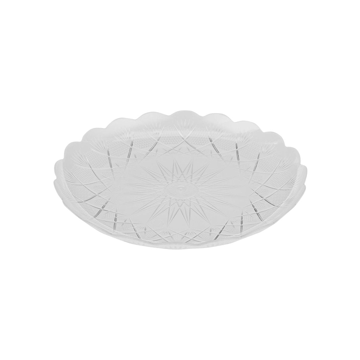 5 Pieces Round Crystal Plate - hotpackwebstore.com - Plastic Plates