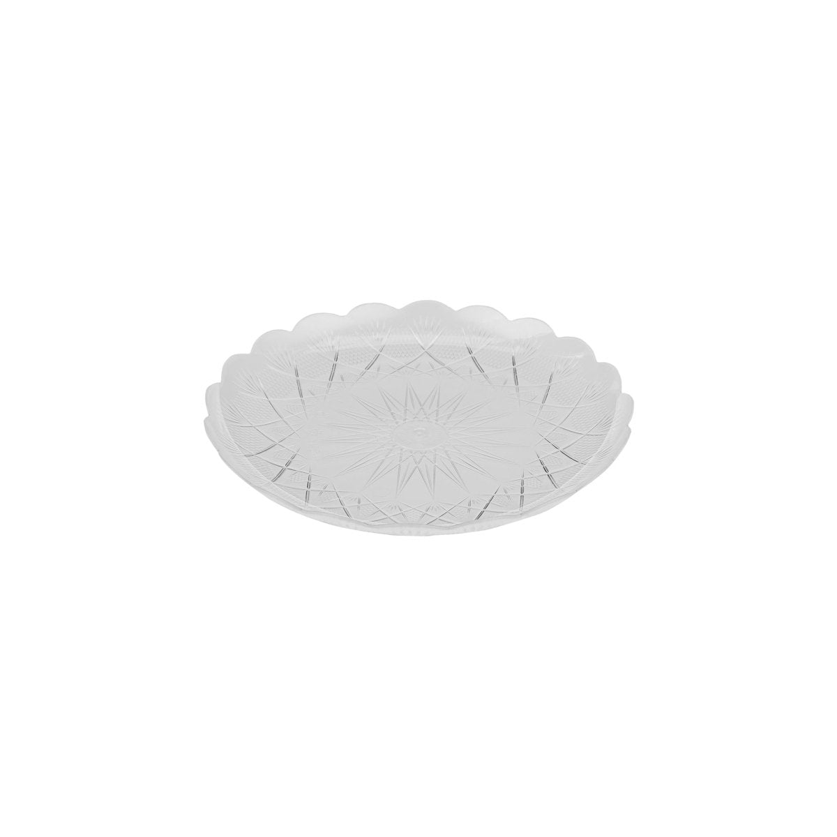 5 Pieces Round Crystal Plate - hotpackwebstore.com - Plastic Plates