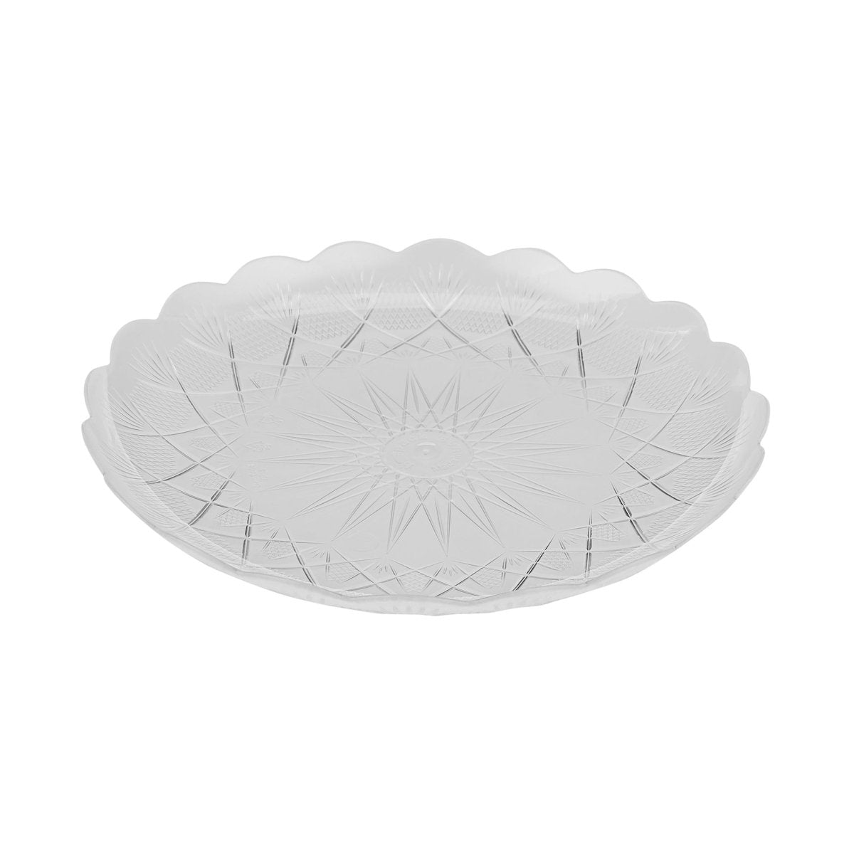 5 Pieces Round Crystal Plate - hotpackwebstore.com - Plastic Plates