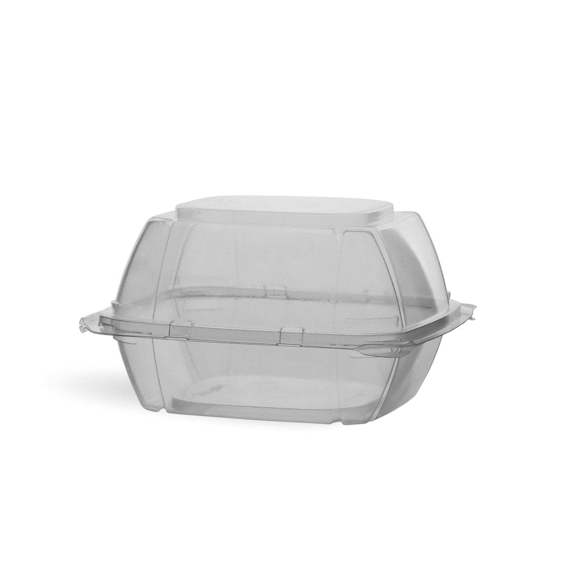 6 Clear Hinged Burger Box 50 Pieces x 10 Packets - hotpackwebstore.com - Burger Boxes