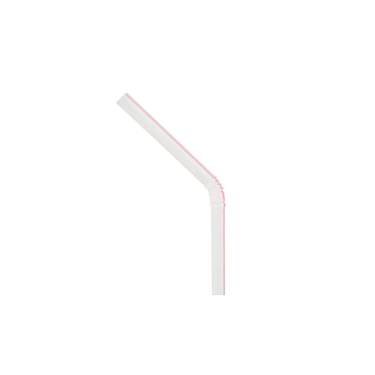 6mm Plastic Flexible Straw | 250 Pieces x 40 Packets - hotpackwebstore.com - Plastic Straws