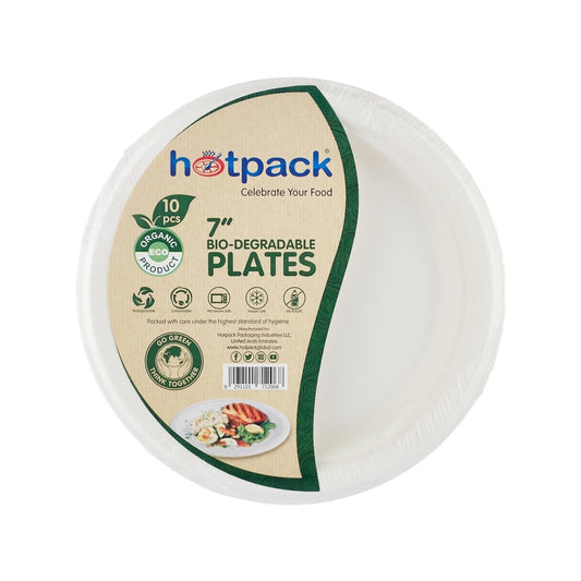 7 inch Biodegradable Paper Pulp Plate | 10 Pieces + 10 inch Biodegradable Paper Pulp Plate | 10 Pieces 28th Anniversary Combo - hotpackwebstore.com - Combo Packs