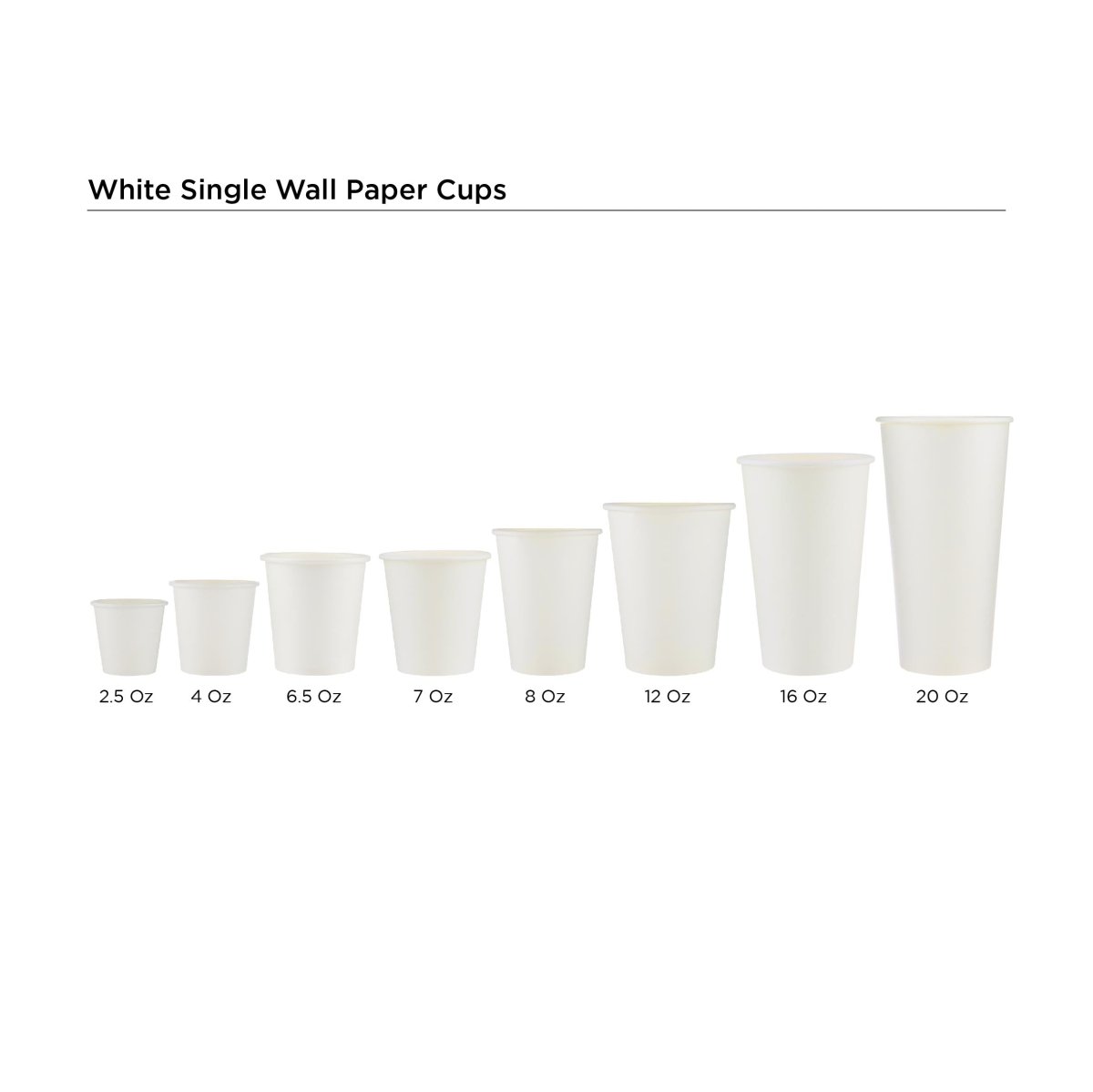 7 Oz White Single Wall Paper Cups 1000 Pieces - hotpackwebstore.com - Single Wall Paper Cups