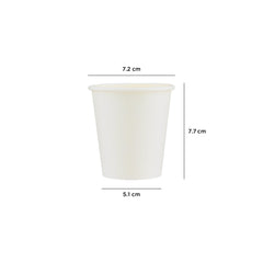 7 Oz White Single Wall Paper Cups 1000 Pieces - hotpackwebstore.com - Single Wall Paper Cups