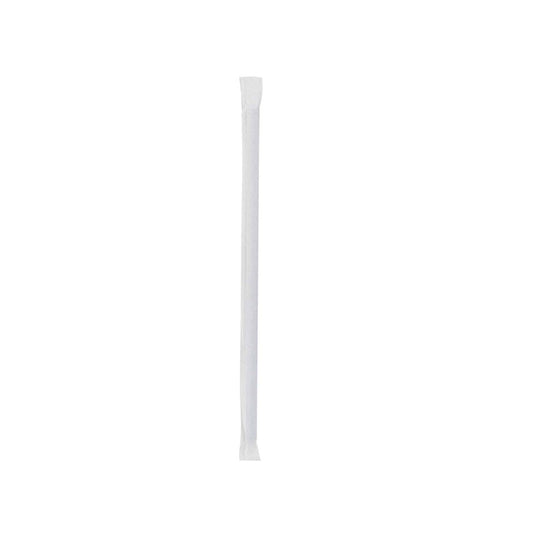 7mm Black Straight Straw Wrapped 250 Pieces x 40 Packet - hotpackwebstore.com - Plastic Straws