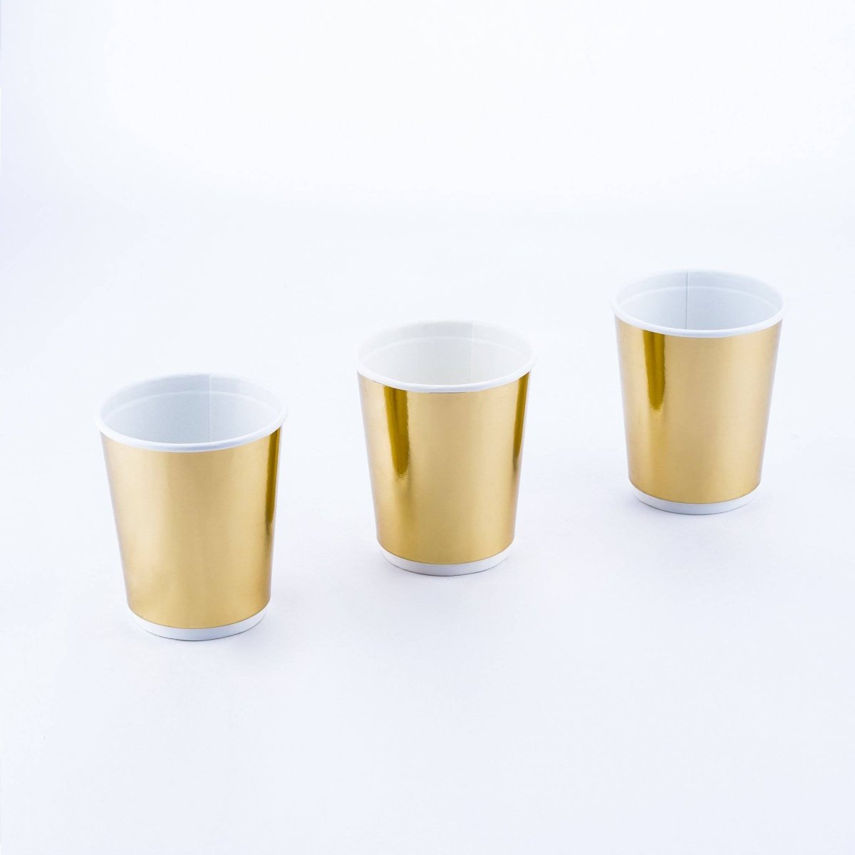 8 Oz Gold Paper Cups Double Wall - hotpackwebstore.com - Double Wall Paper Cups