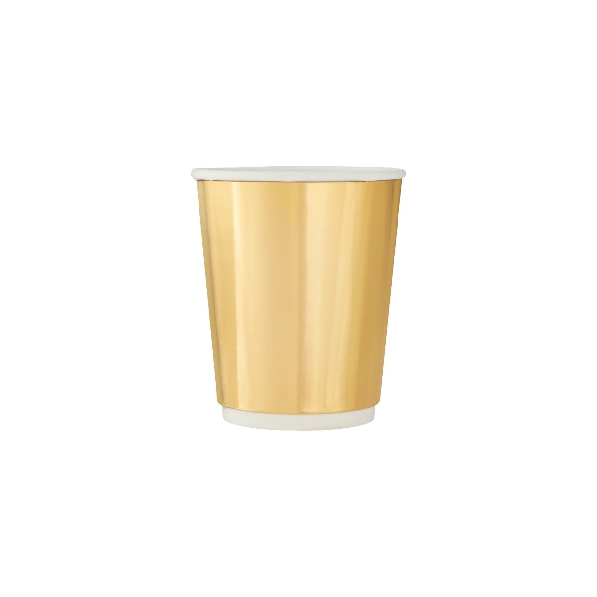 8 Oz Gold Paper Cups Double Wall - hotpackwebstore.com - Double Wall Paper Cups