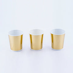 8 Oz Gold Paper Cups Double Wall - hotpackwebstore.com - Double Wall Paper Cups