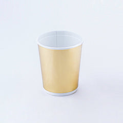 8 Oz Gold Paper Cups Double Wall - hotpackwebstore.com - Double Wall Paper Cups