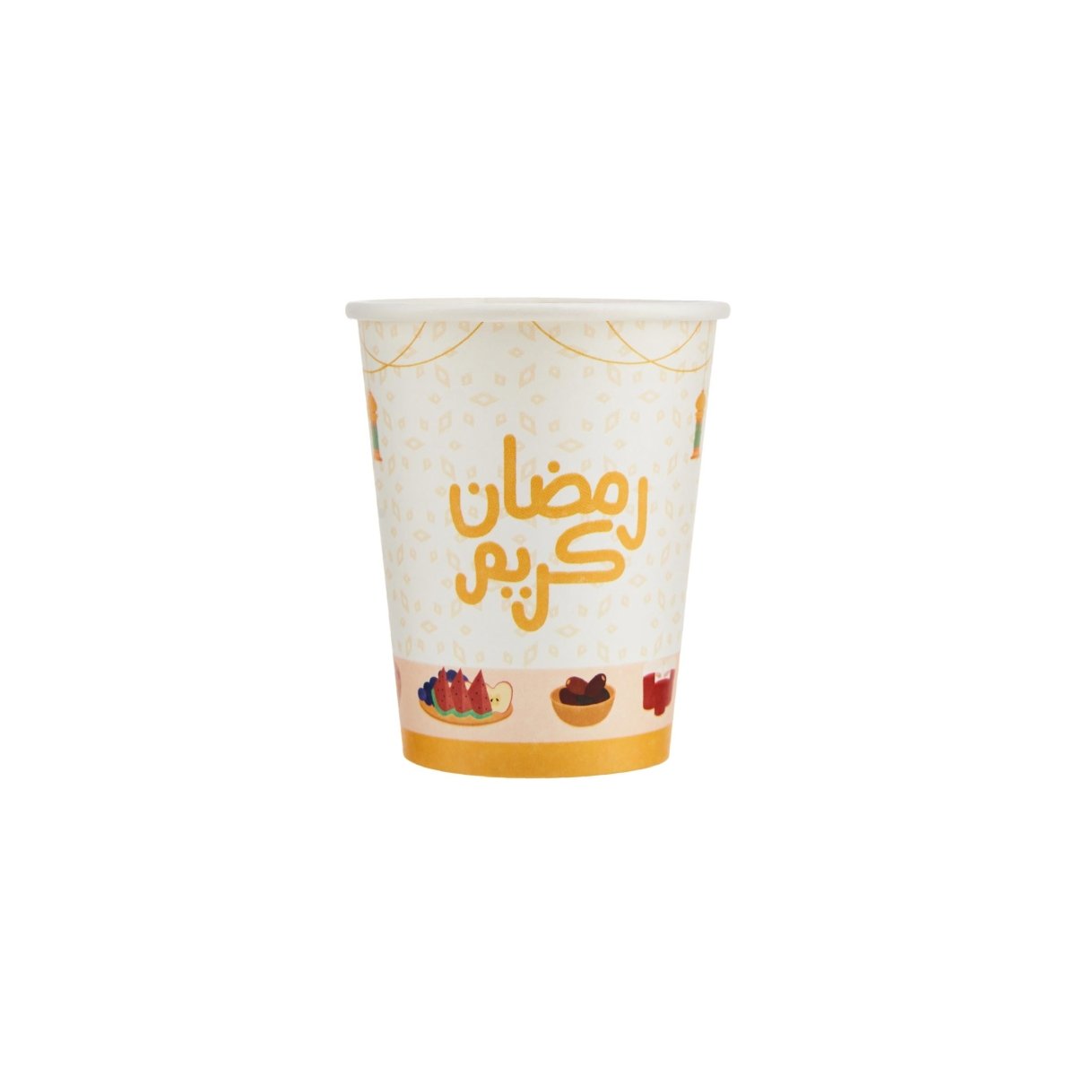 8 Oz Ramadan Kareem Single Wall Paper Cups - hotpackwebstore.com - Single Wall Paper Cups