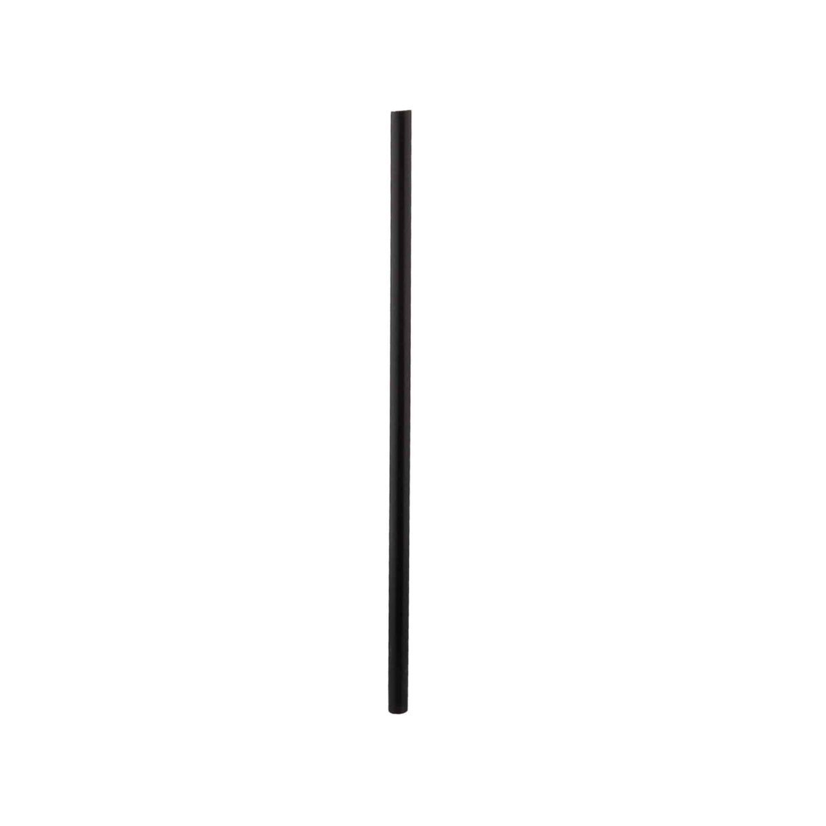 8mm Black Straight Straw - hotpackwebstore.com - Plastic Straws