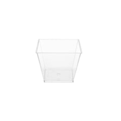 Clear Square Plastic Dessert Cup With Lid