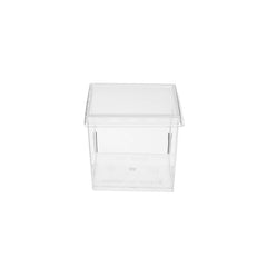 Clear Square Plastic Dessert Cup With Lid