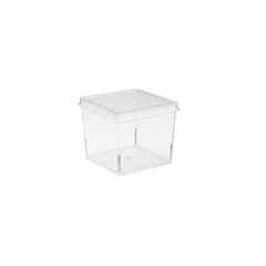 Clear Square Plastic Dessert Cup With Lid