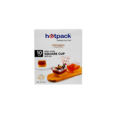 Clear Square Plastic Dessert Cup With Lid