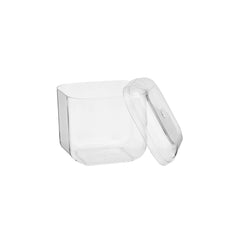 Clear Square Plastic Dessert Cup With Lid