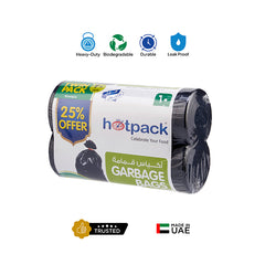 Twin Pack Garbage Roll Black 65x95cm 30 Gallon 25 % off