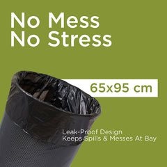 Twin Pack Garbage Roll Black 65x95cm 30 Gallon 25 % off