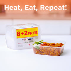 Offer Pack Clear Microwaveable Rectangle Container