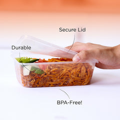 Offer Pack Clear Microwaveable Rectangle Container