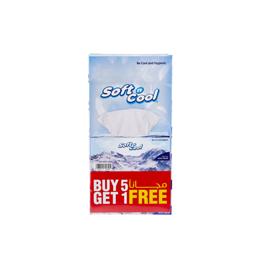 Soft n Cool Facial Tissue 5 + 1 Free 150 Sheets x 2 Ply - hotpackwebstore.com