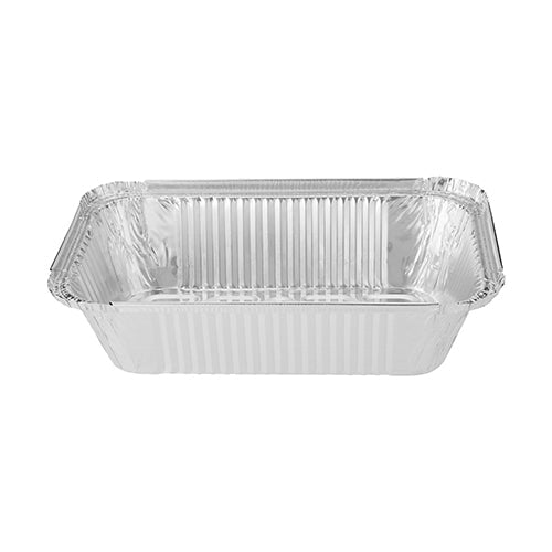 Aluminium Container 210x140x38mm (Economy) 1000 Pieces - hotpackwebstore.com - Aluminium Containers