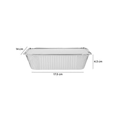 Aluminium Container 210x140x38mm (Economy) 1000 Pieces - hotpackwebstore.com - Aluminium Containers