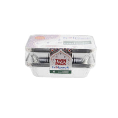 Aluminum Twin Pack Food Storage Container 3650 cc - hotpackwebstore.com - Aluminium Containers