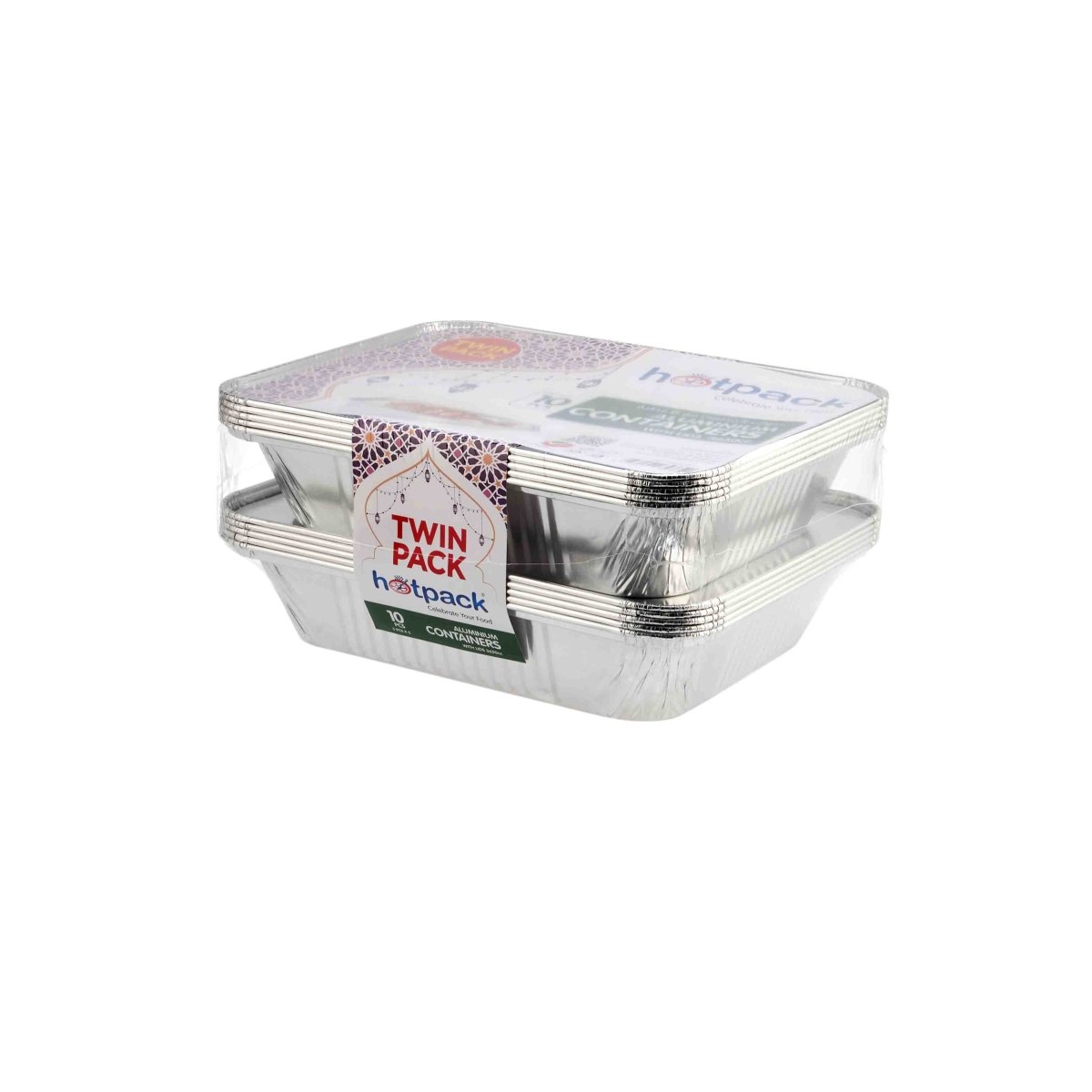 Aluminum Twin Pack Food Storage Container 3650 cc - hotpackwebstore.com - Aluminium Containers