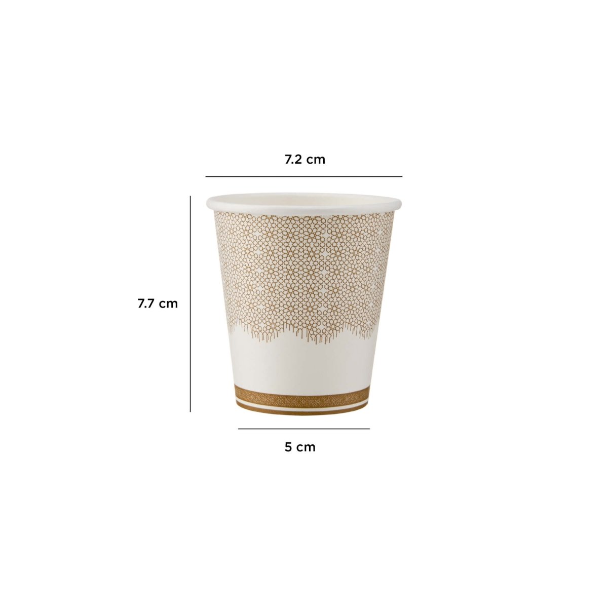 Arabic Design Printed White Paper Cup - hotpackwebstore.com - Single Wall Paper Cups