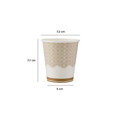 Arabic Design Printed White Paper Cup - hotpackwebstore.com - Single Wall Paper Cups