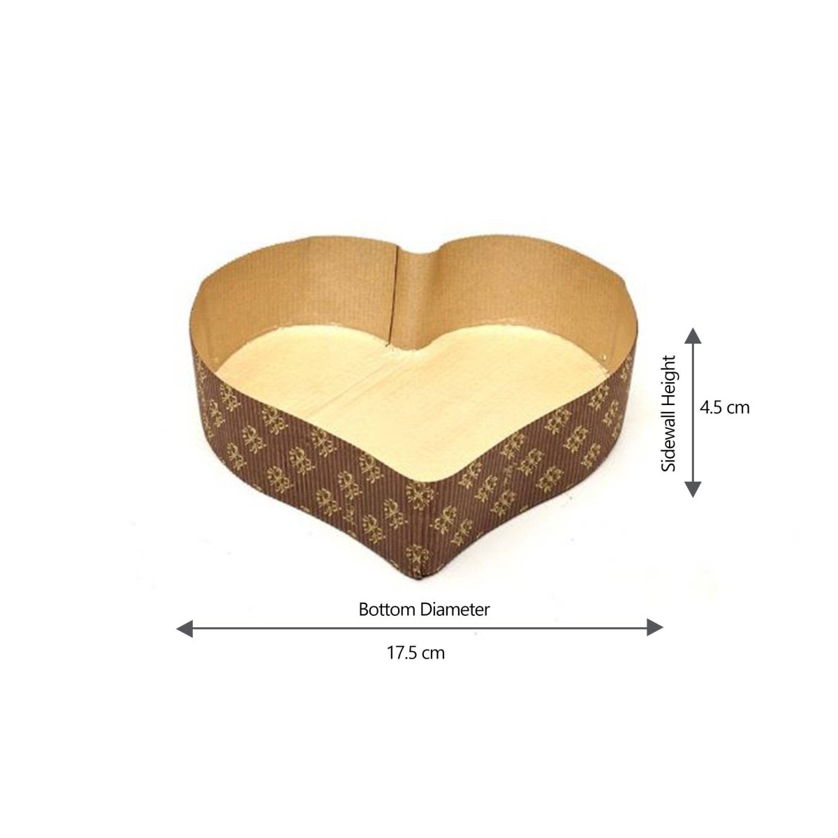 Baking Mold Heart Shape 17.5x4.5 cm |600 Pieces - hotpackwebstore.com - Baking Moulds