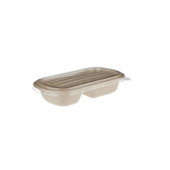 Bio - Degradable 2 Compartment Rectangle Container - hotpackwebstore.com - Bio - Degradable Containers